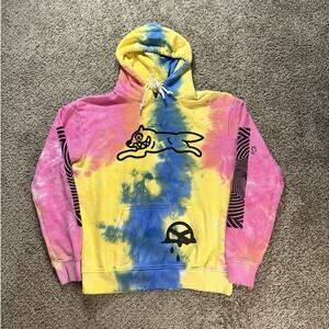 Ice cream BBC Hoodie Sweater Mens Small Blue Pink Tie Dye Streetwear Pullover